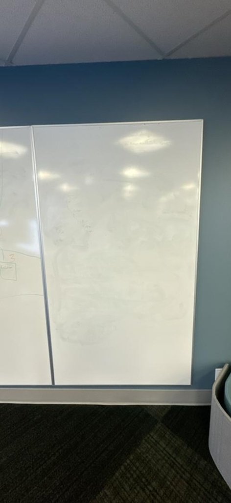 7' x 4' Vertical Magnetic Whiteboard, 36" x 22" x 32" 