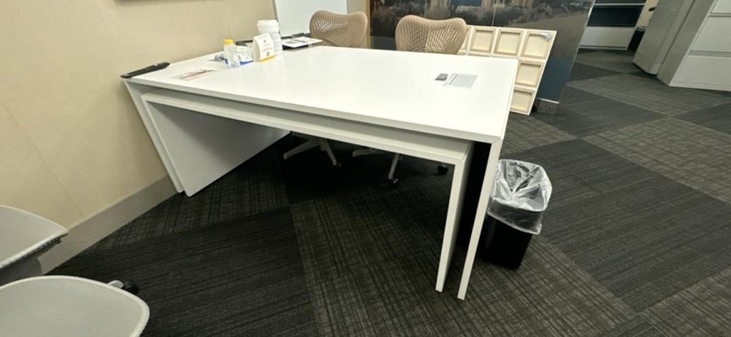 6' Bar Height Meeting Table, White
