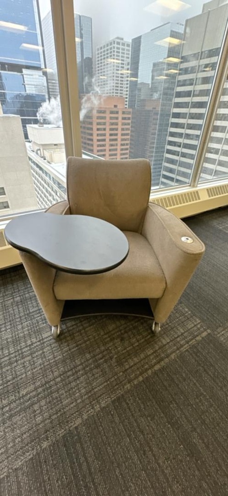 Fabric Tablet Chair, Grey