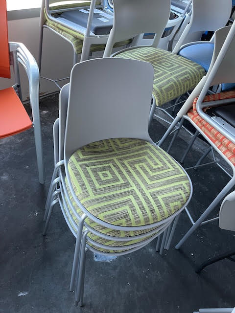 Green Armless Chair
