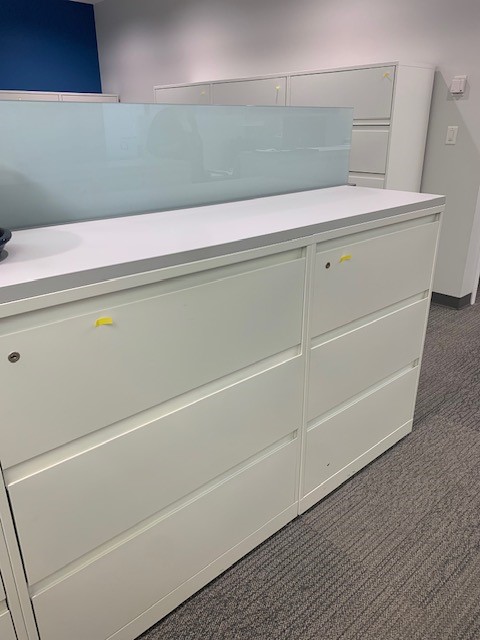 3 Drawer Lateral White Cabinet