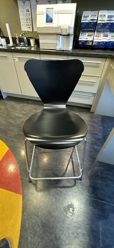 Wooden Counter-Height Stool, Black