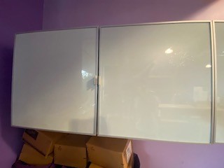 Overhead, glass door