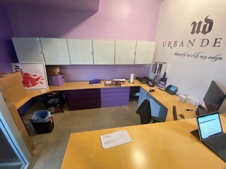 U-Shaped Desk, wood top