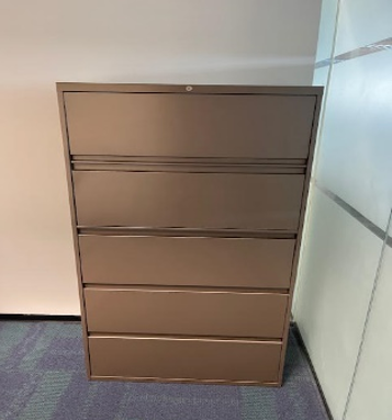 Brown 5 drawer file 