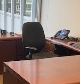 Task chair, black fabric