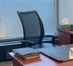 Task chair, black mesh