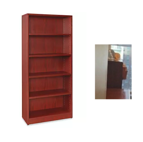 Wood bookshelf (photo representation)