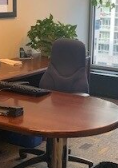 Task chair, grey fabric