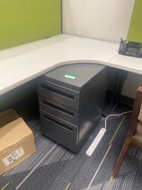 Gray Mobile Pedestal