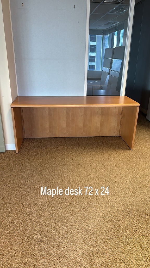 Maple Desk 72x24
