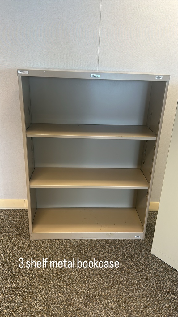 3 Shelf Metal Bookcase