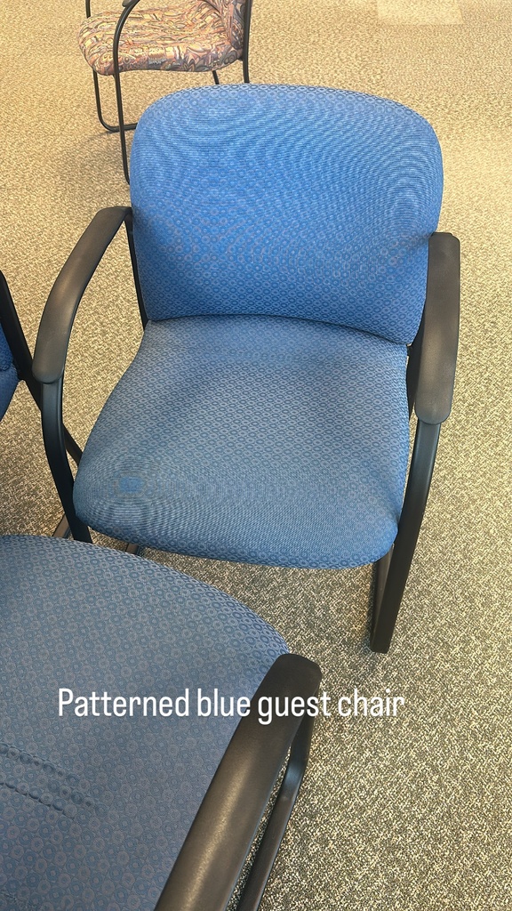 Patterned Blue Guest Chair 