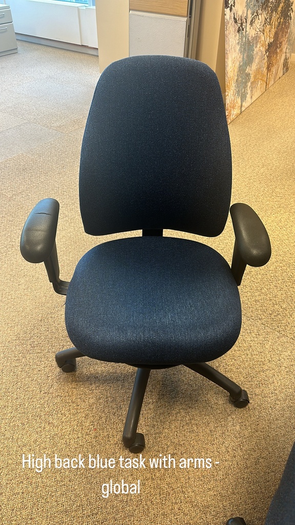 Blue Highback Task Chair with Arms