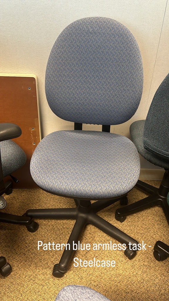 Patterned Blue Armless Task