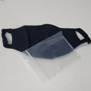 Box of black cloth face masks - 100 per box