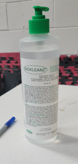 Box of expired hand sanitizer, 500 mL - 24 per box