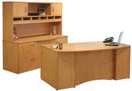 Honey Desk Credenza Set