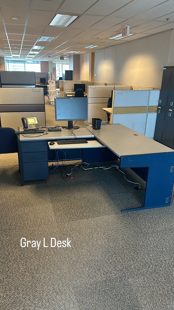 Grey L-Desk