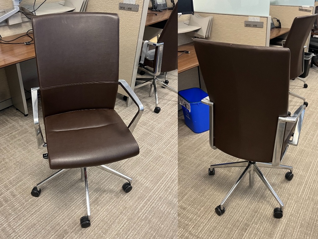 Brown Leather Task Chair 
