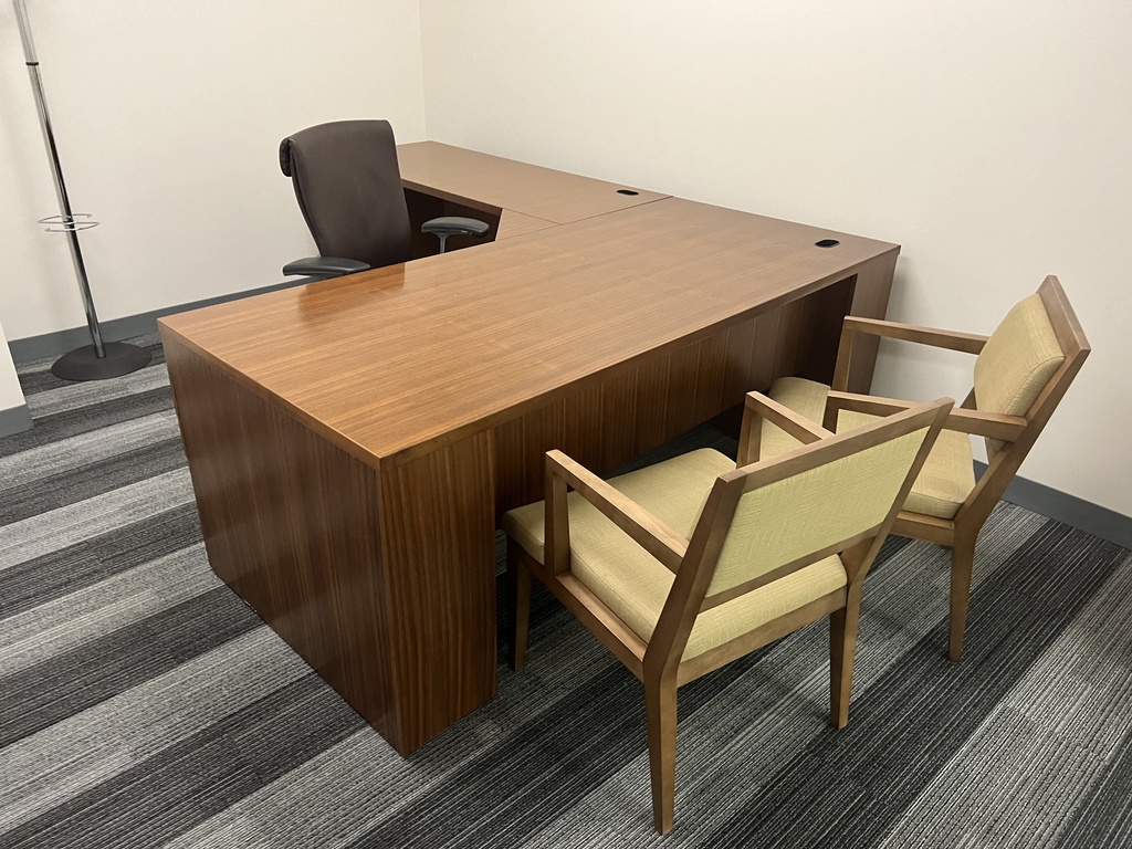 L-Shaped Wood Desk