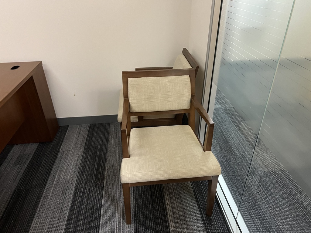 Beige Wood Guest Chair