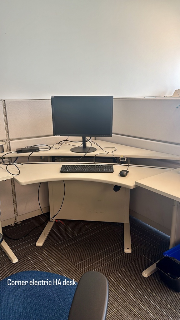 Small electric height-adjustable desk