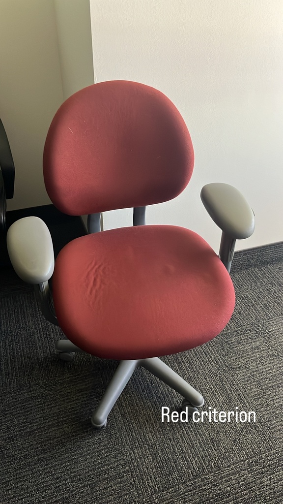 Chaise de travail rouge Steelcase Criterion