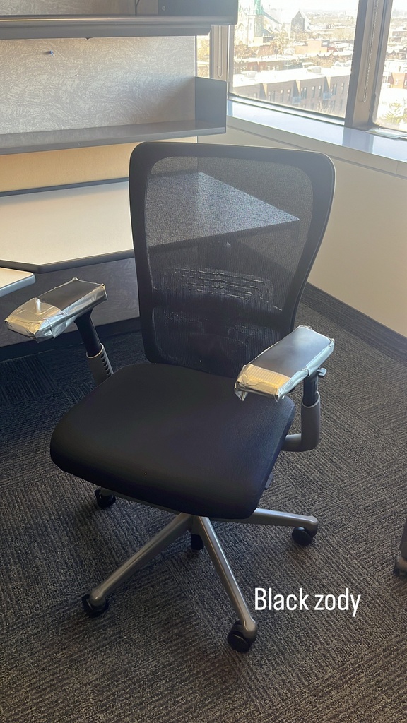 Noir Chaise de travail Haworth Zody