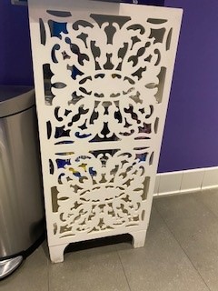 Small white wooden cabinet