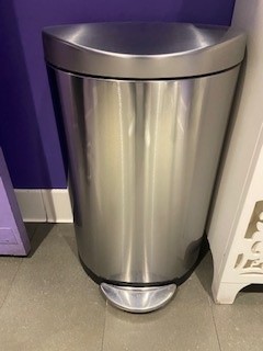 Stainless steel trash can