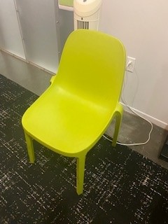 Green plastic chair