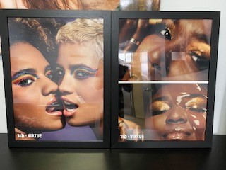 Make-up ad, black frame