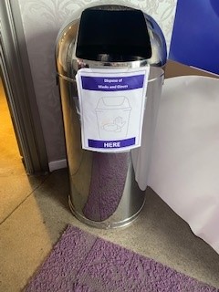 Metal stainless steel trash can