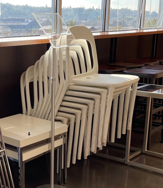 White Stacking Chairs