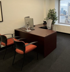 Private Office Desk - dark wood
