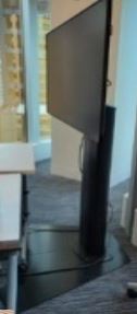 LFD screen, black freestanding flat base