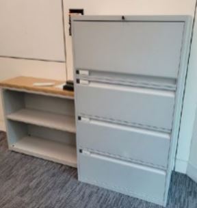 Teknion 4-drawer lateral file, 30" W