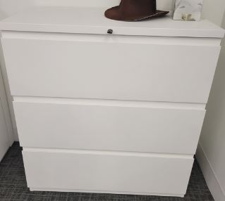 3-Drawer lateral file, 36" W