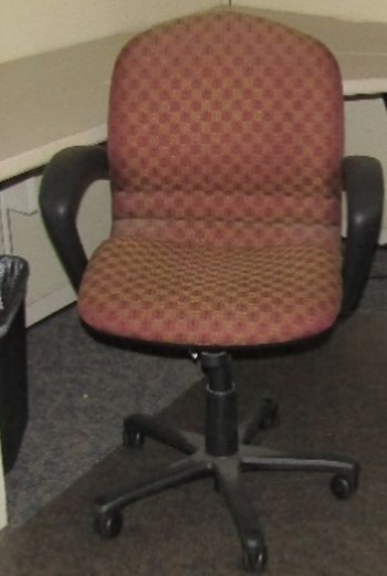 Red Patterned Task Chair