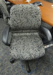 Grey Patterned Task Chairs