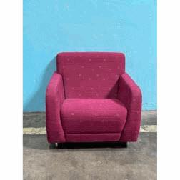 1223/NC - Sela PINK Lounge Chair And A Half, Non-Contrast, Sled Base (31Wx33Dx29H) 