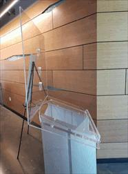 COVID-19 Plexi Shield for Acrylic Podiums w/ Temperature Holes