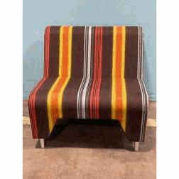 MYNN - STRIPED MyWay No Arms Lounge Chair, 4 - Legs (33Wx32Dx29.50Hx18SH)
