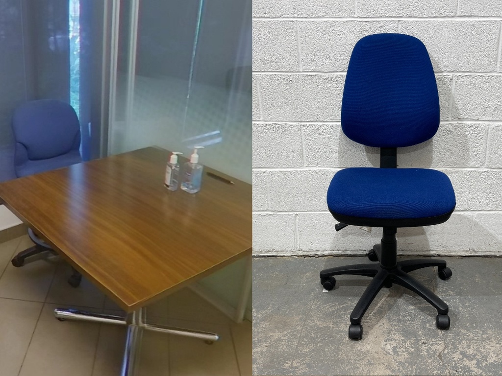 Blue Task Chair (photo representation on the right)
