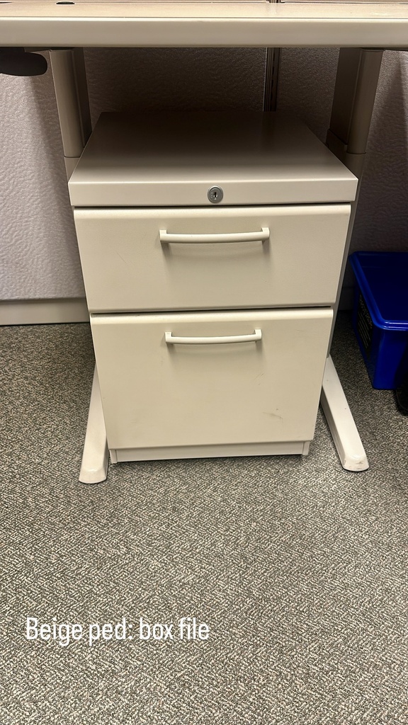 Beige Pedestal Box-File