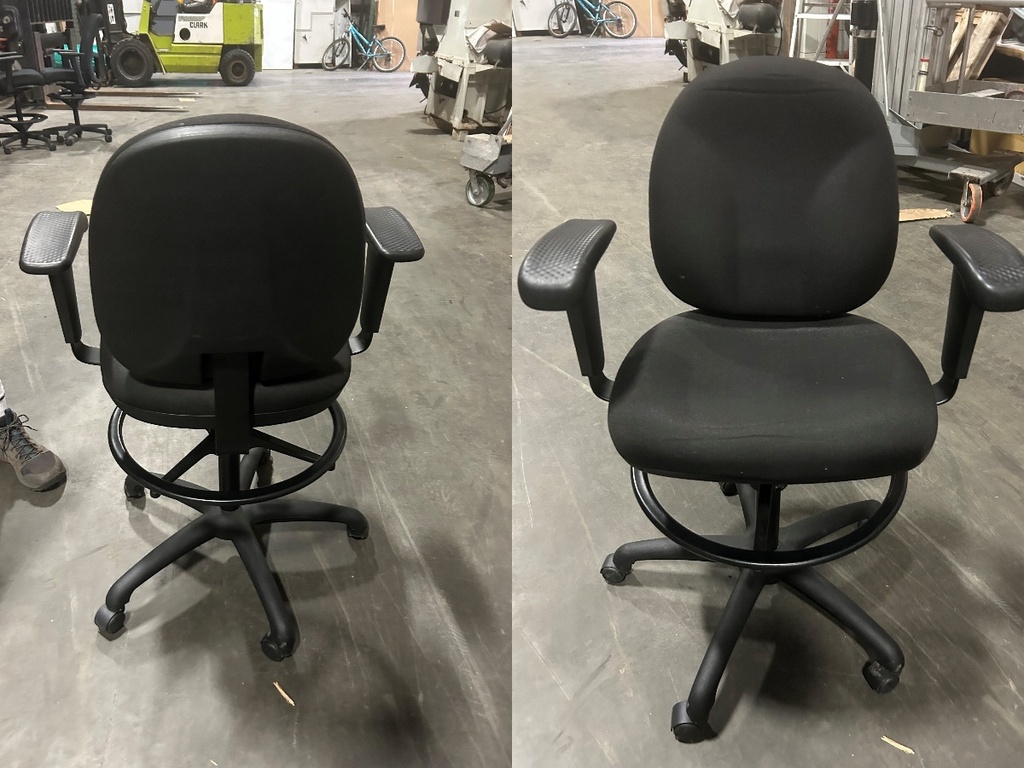 Black Task Stool