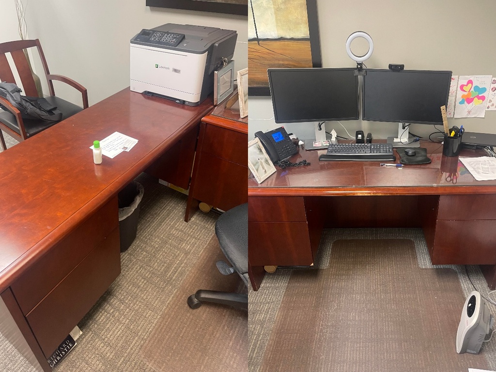 2-Piece Wood Desk with Return