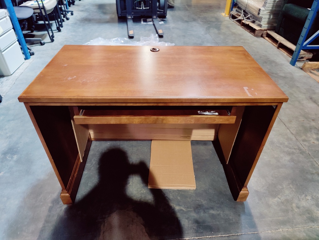 Wooden Computer Desk With Keyboard Tray - 44x24x31