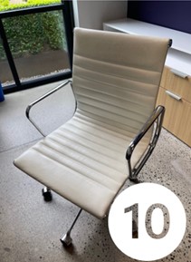 Beige Rolling Chair